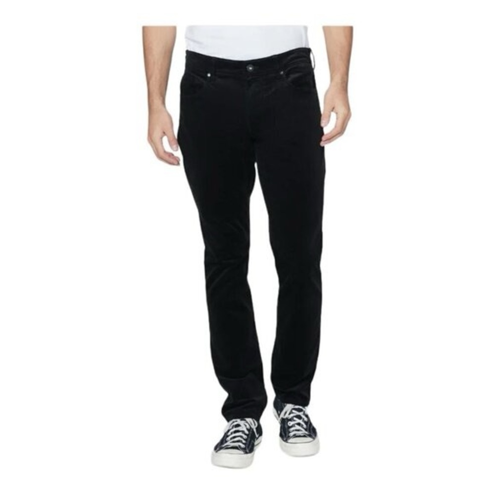 Paige Mens Lennox Corduroy Slim Fit Stretch Pants Black US 33